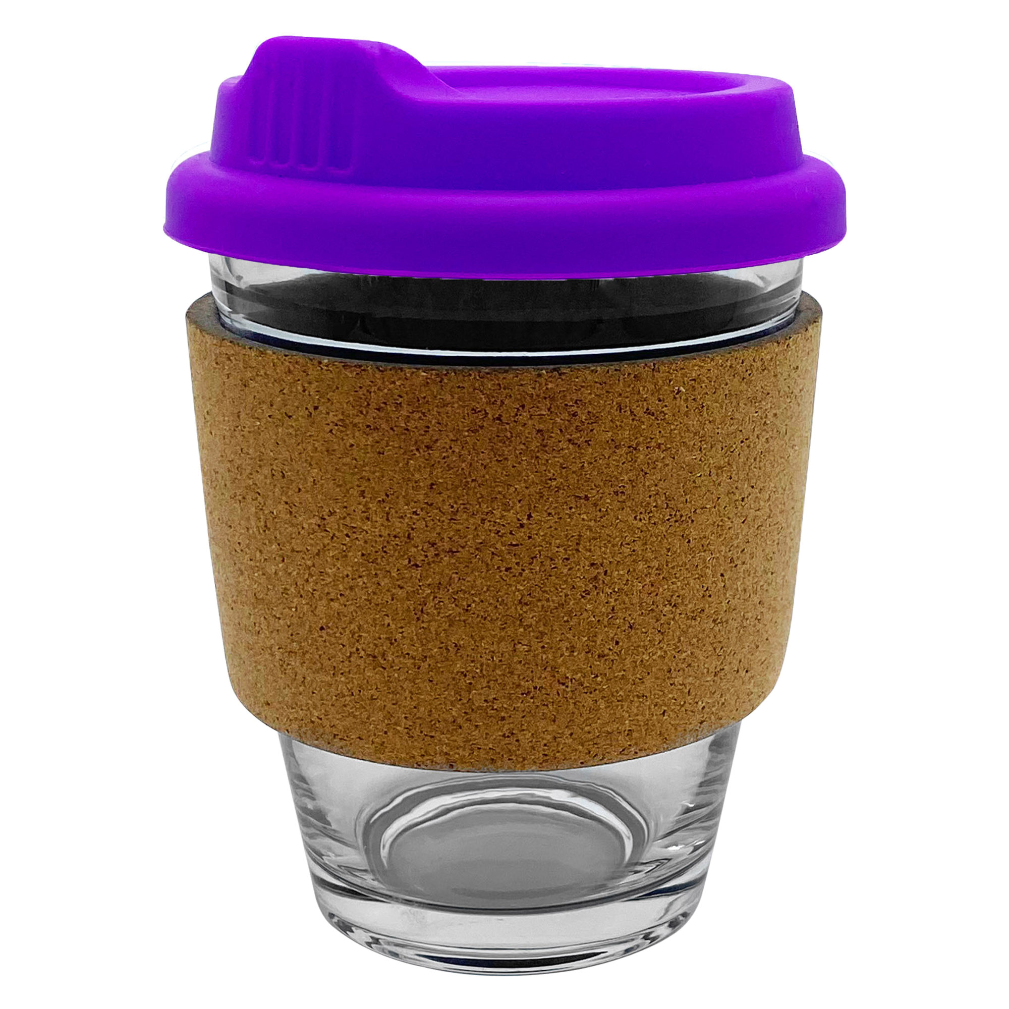 Bulk Custom Printed Purple Carlo Glass Coffee Cup Cork Band Online In Perth Australia