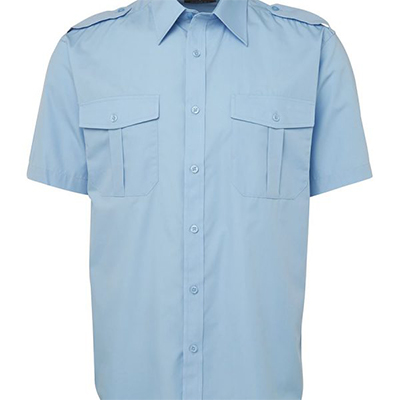 Custom Blue Epaulette Shirt S/S in Perth