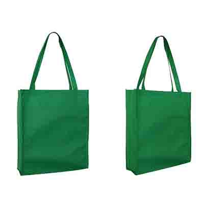 Custom Green Non Woven Large Tote Bag with Gusset Online in Perth