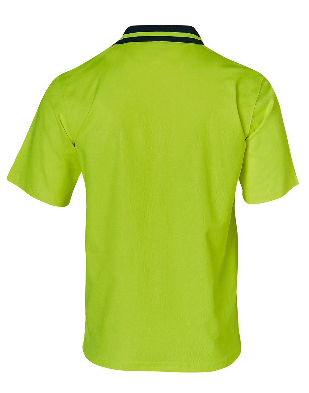 Custom Made (Fluoro Yellow Navy) Safety Short Sleeve Polo Shirts Online Perth Australia