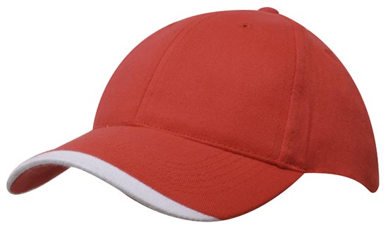 Custom Made Red Brushed Heavy Sports Twill Caps Perth, Australia