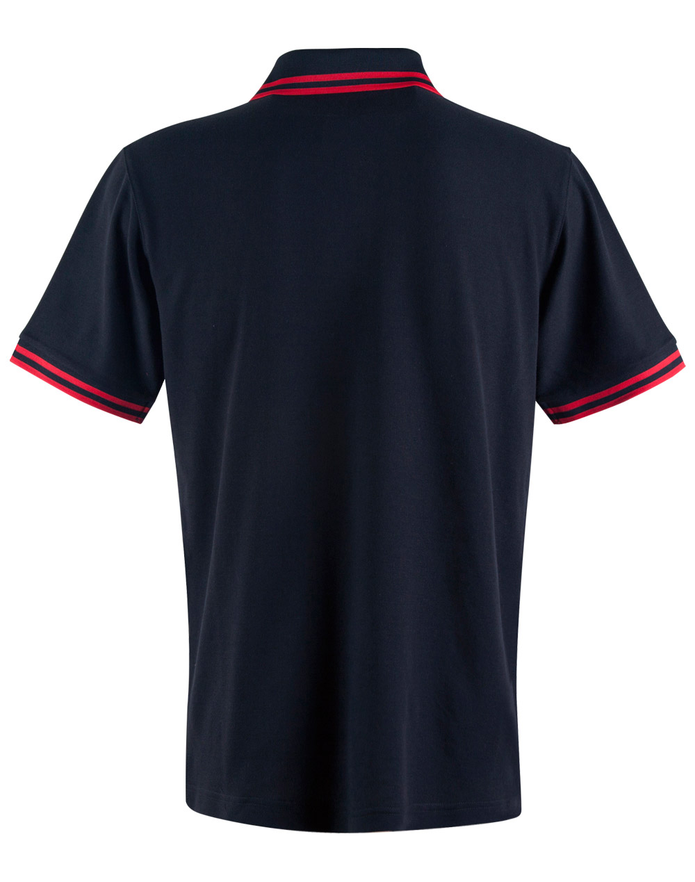 Custom Mens Black Red Grace Pique Polo Shirt Online Perth Australia