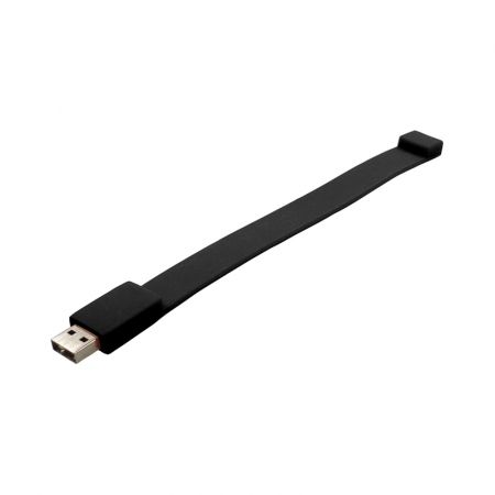 Custom Printed (Black) USBrace Silicone Wrist Band(M) Online in Perth