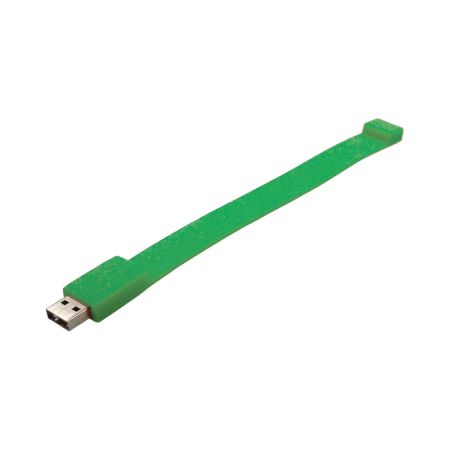 Custom Printed (Green) USBrace Silicone Wrist Band(M) Online in Perth