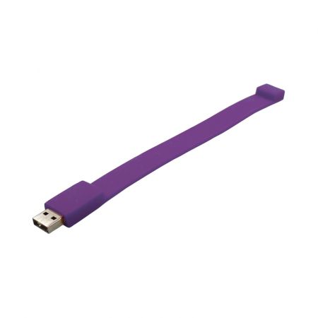 Custom Printed (Purple) USBrace Silicone Wrist Band(M) Online in Perth