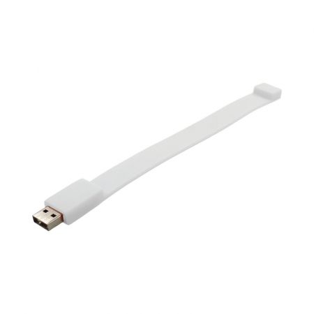 Custom Printed (White) USBrace Silicone Wrist Band(M) Online in Perth