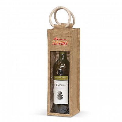 Promotional Serena Jute Wine Carrier Bags in Perth