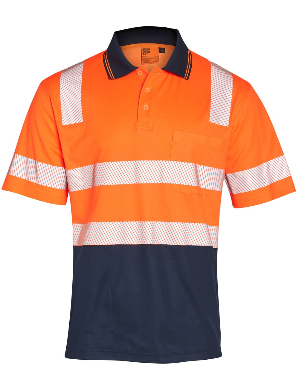 Custom Short Sleeve Hi-Vis Polos (Yellow Charcoal) Unisex TrueDry Online Perth Australia