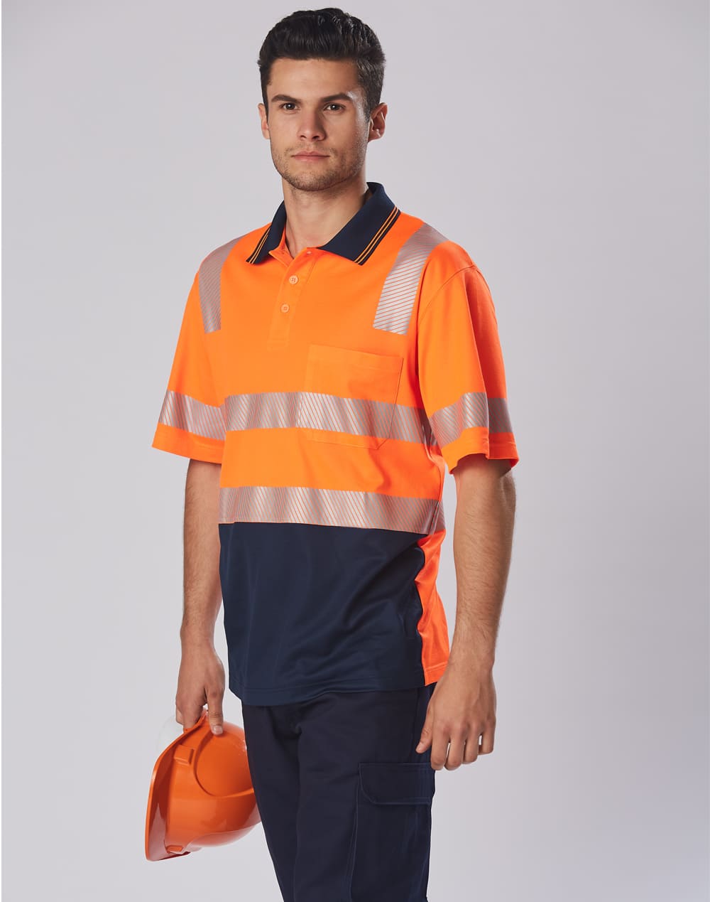 Custom Short Sleeve Hi-Vis Polos Unisex TrueDry Cotton Back Online Perth Australia