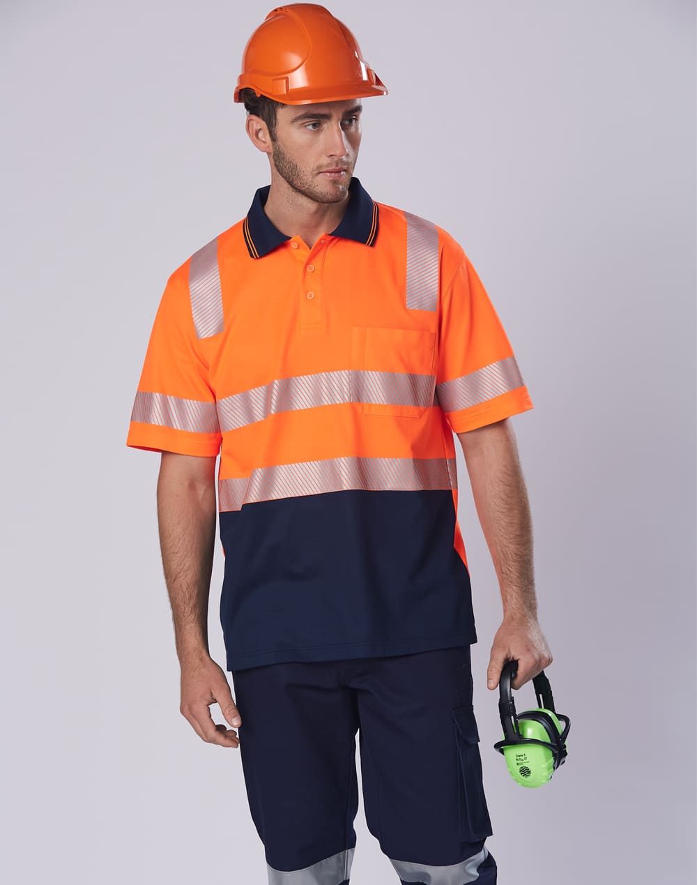 Custom Short Sleeve Hi-Vis Polos Unisex TrueDry Front Pocket Online Perth Australia