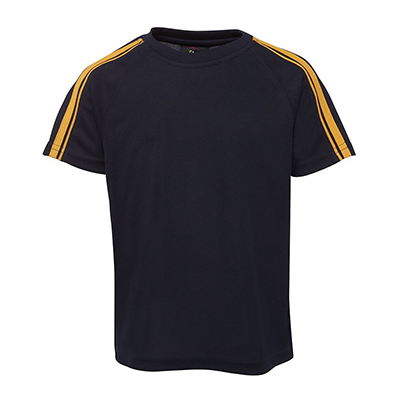 Apparels Tees & Singlets Tees ADULTS Sportswear Soccer Pre-made Uniforms PODIUM DUAL STRIPE CREW NECK TEE - 7DST Perth Australia