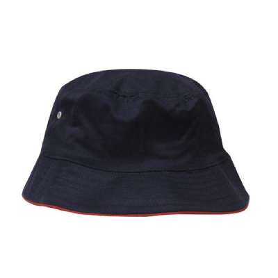 Custom Sports Twill Bucket Hat Navy Red Online Australia