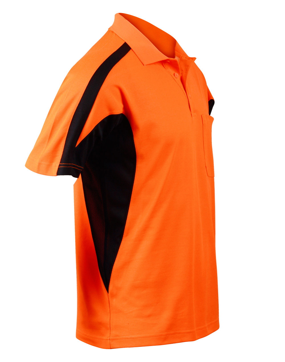 Customized (Orange Navy) Hi Vis Fashion Unisex Mens Safety Polos Cotton Online Perth Australia