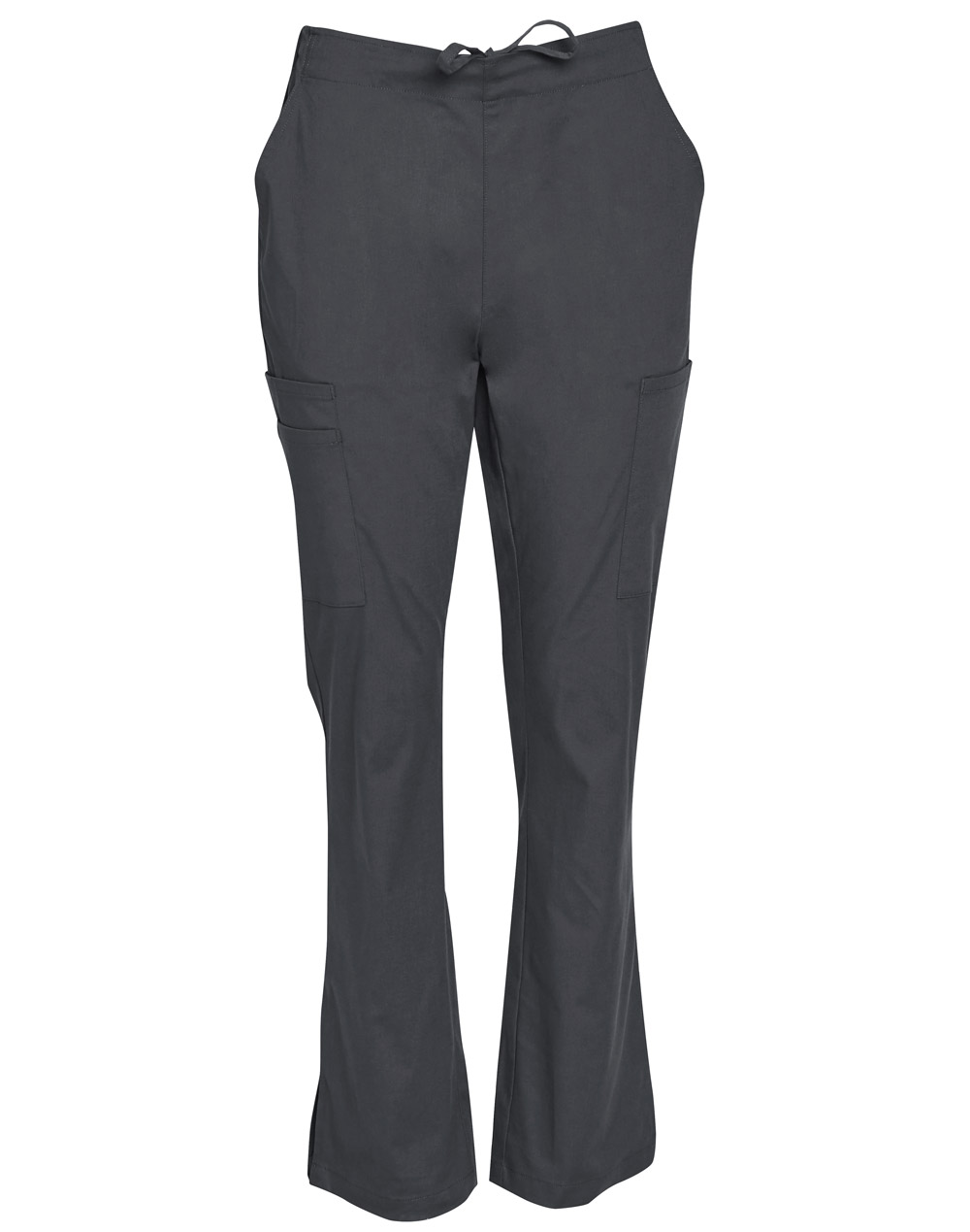 Order Online Charcoal Ladies Semi-Elastic Waist Tie Solid Colour Scrub Pants in Perth