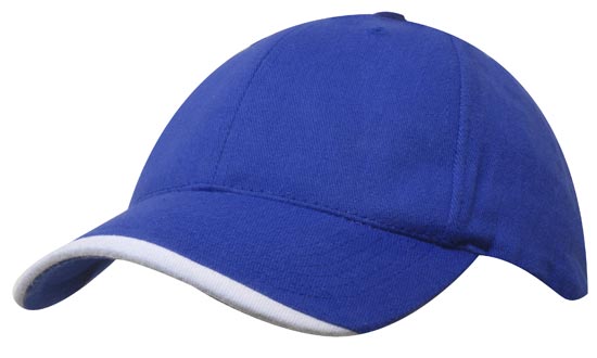 Personalised Blue Brushed Heavy Sports Twill Caps in Perth