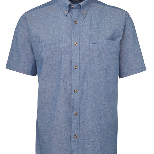 Printed S/S Cotton Chambray Shirt in Australia