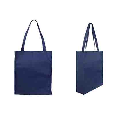 Printed Dark Blue Non Woven Large Tote Bag with Gusset Online in Perth
