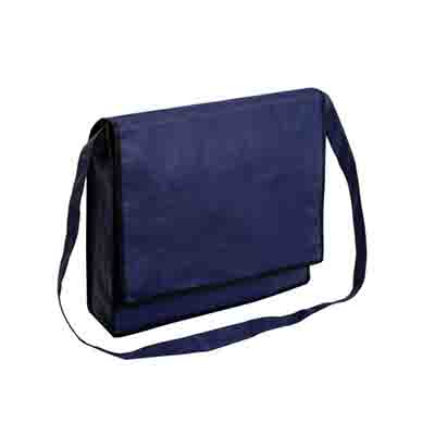 Printed Blue Non Woven Flap Satchel Online in Perth