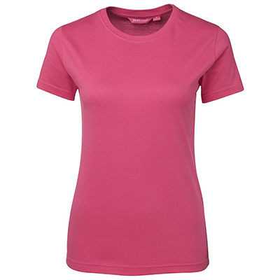 Custom Pink Ladies Fitted Tee Shirts in Australia