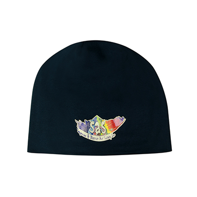 Promotional Corparate Custom Printed Bags Headwears BEANIES Roll Down Two Tone Acrylic Beanie Perth Australia