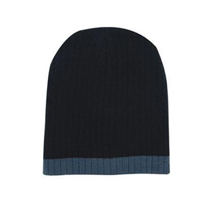 Printed Two Tone Cable Knit Beanie & Toque in Perth