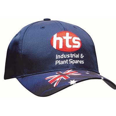 Breathable Poly Twill Waving Flag Cap in Sydney