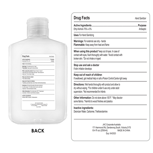 Customized 250ml Hand Sanitiser Gel Online In Perth