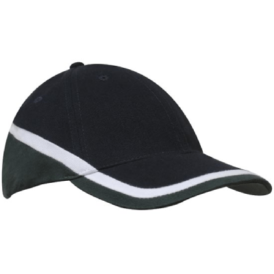 Bulk Custom Brushed Heavy Cotton Tri Coloured Cap Navy White Bottle Online In Perth Australia