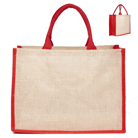 Bulk Custom Printed Jute Bag Coloured Red Online In Perth Australia