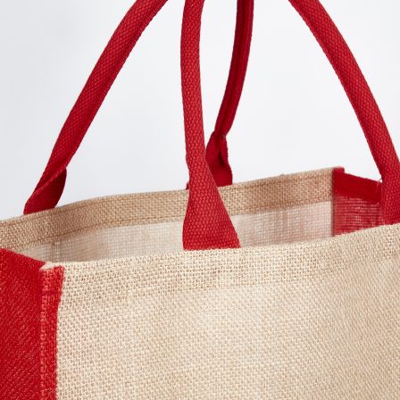 Bulk Custom Printed Jute Bag Coloured Red Profile Online In Perth Australia