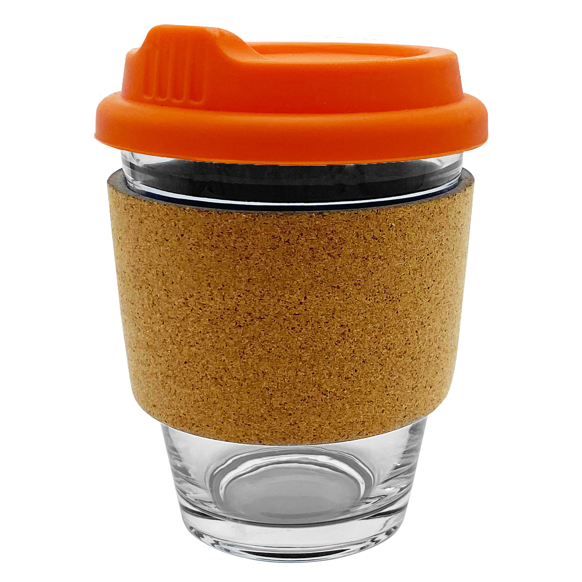 Bulk Custom Printed Orange Carlo Glass Coffee Cup Cork Band Online In Perth Australia