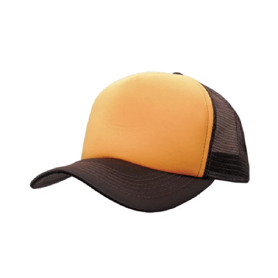 Bulk Promotional Truckers Mesh Cap Gold Brown Online In Perth Australia