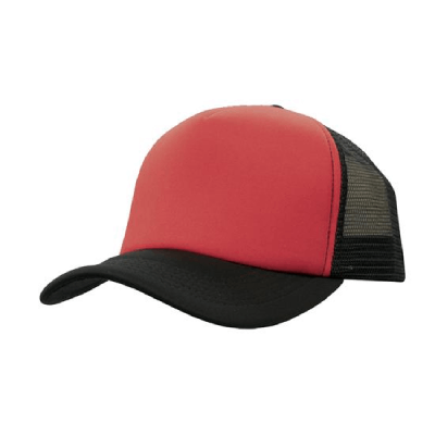 Bulk Promotional Truckers Mesh Cap Red Black Online In Perth Australia