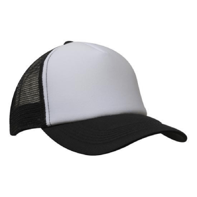 Bulk Promotional Truckers Mesh Cap Sky White Black Online In Perth Australia