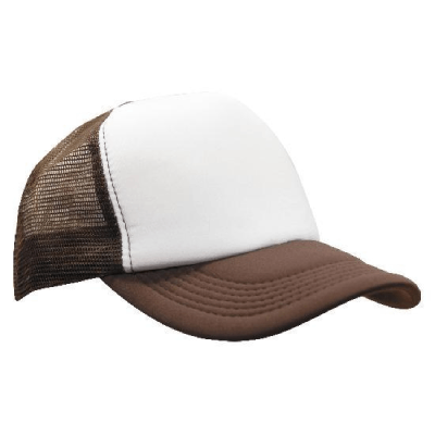 Bulk Promotional Truckers Mesh Cap Sky White Brown Online In Perth Australia