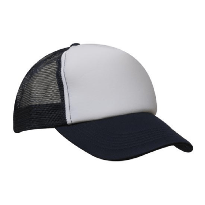 Bulk Promotional Truckers Mesh Cap Sky White Navy Online In Perth Australia