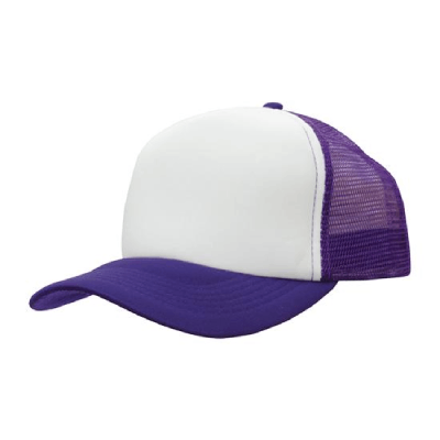 Bulk Promotional Truckers Mesh Cap Sky White Purple Online In Perth Australia