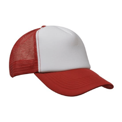 Bulk Promotional Truckers Mesh Cap White Red Online In Perth Australia