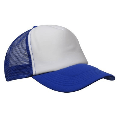 Bulk Promotional Truckers Mesh Cap White Royal Online In Perth Australia