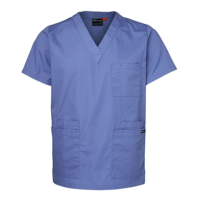 Custom Blue Unisex Scrubs Top in Perth