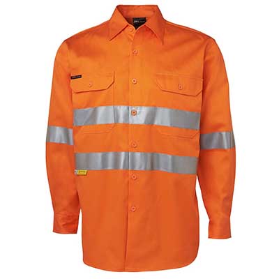 Apparels HI VIS Tradewear SHIRTS HI VIS L/S (D+N) 190G SHIRT WITH TAPE - 6HDNL Perth Australia