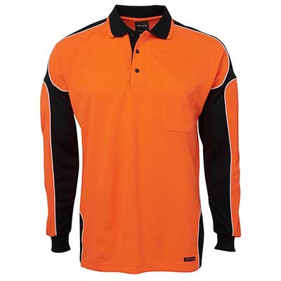 Apparels HI VIS Tradewear POLOS Adults HI VIS 4602.1 L/S ARM PANEL POLO - 6AP4L Perth Australia