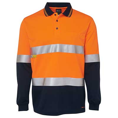 Apparels HI VIS Tradewear POLOS Adults HI VIS L/S (D+N) TRADITIONAL POLO - 6HVSL Perth Australia