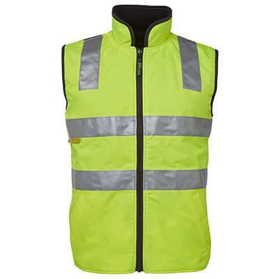 Apparels HI VIS Tradewear JACKETS-VESTS ADULTS HI VIS (D+N) REVERSIBLE VEST - 6D4RV Perth Australia