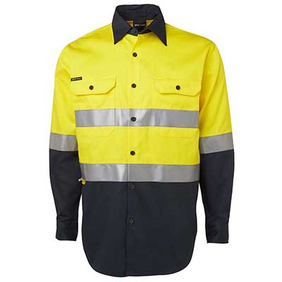 Promotional | Custom Printed HI VIS L/S (D+N)190G SHIRT - 6HLS in Perth ...