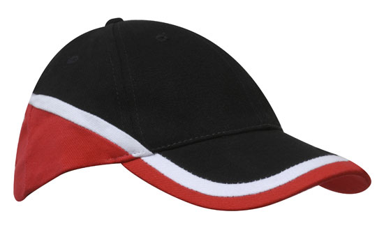 Bags Headwears Brushed Cotton Caps Brushed Heavy Cotton Tri-Coloured Cap - 4026 Perth Australia