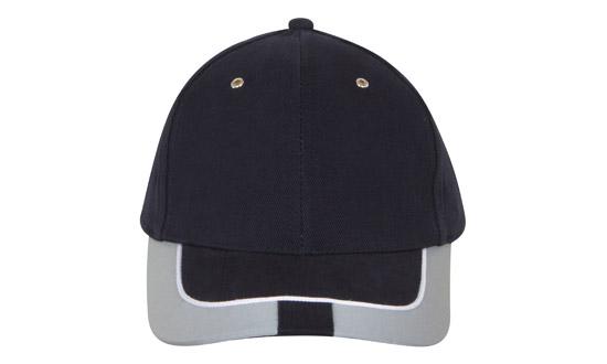 Buy custom Brushed Heavy Cotton with Reflective Trim Caps & Tab on Peak in Australia