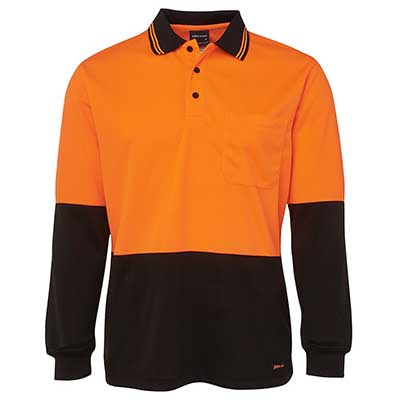 Apparels HI VIS Tradewear POLOS Adults HI VIS L/S TRADITIONAL POLO - 6HVPL Perth Australia