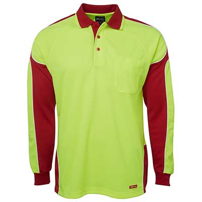 Apparels HI VIS Tradewear POLOS Adults HI VIS 4602.1 L/S ARM PANEL POLO - 6AP4L Perth Australia