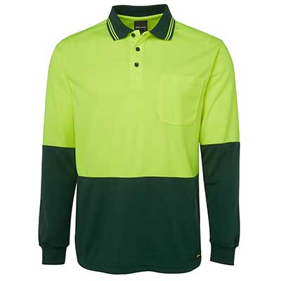 Apparels HI VIS Tradewear POLOS Adults HI VIS L/S TRADITIONAL POLO - 6HVPL Perth Australia